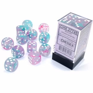 Dice: 12X D6: 16 Mm: Nebula: Wisteria / White Luminary