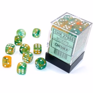 Dice: 36X D6: 12 Mm: Nebula: Spring / White Luminary
